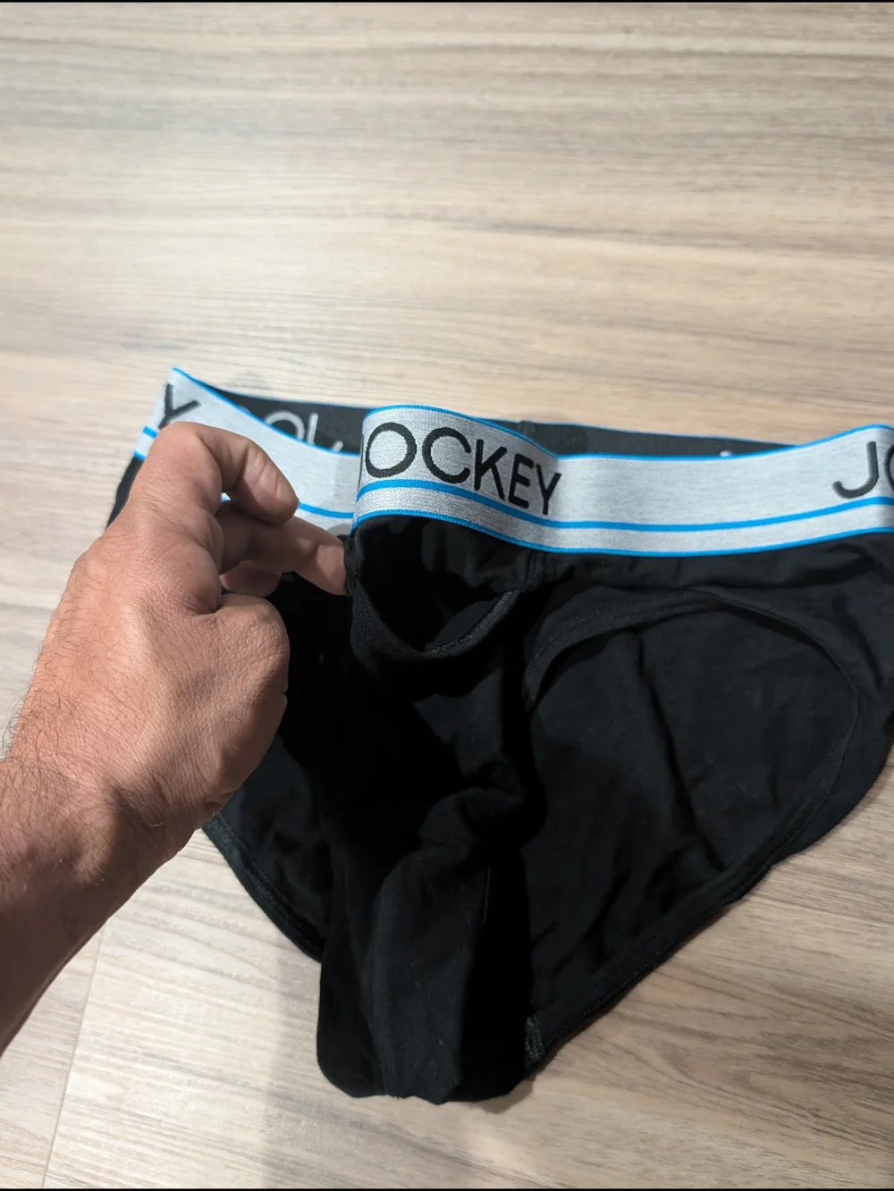 Jockey Men's Black Briefs with Contrast Waistband